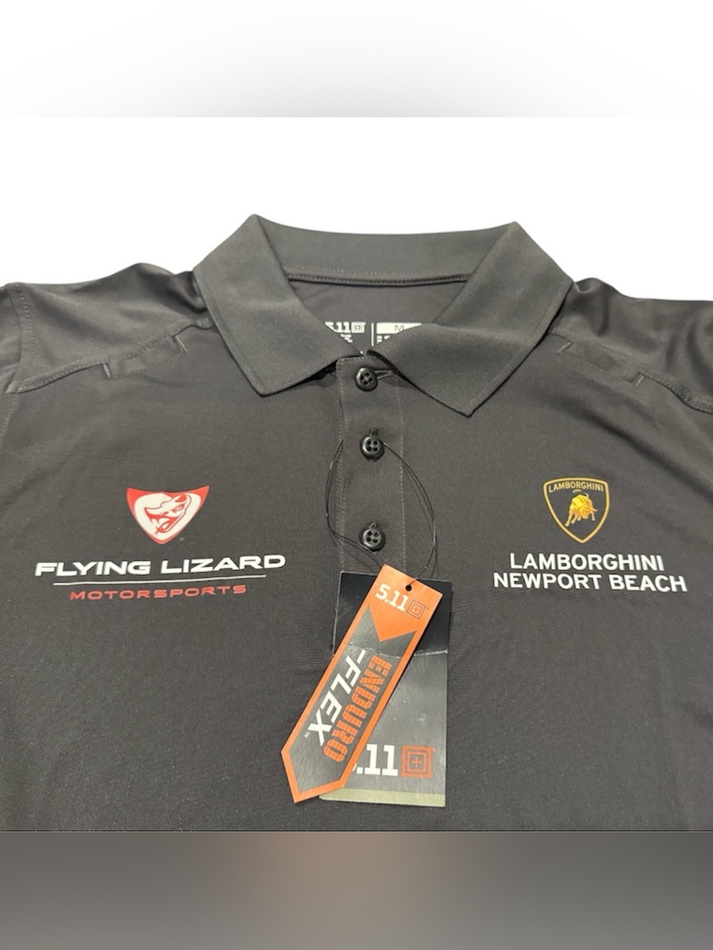 5.11 Tactical Helios Short Sleeve Polo Lamborghini Promo Size Medium Black